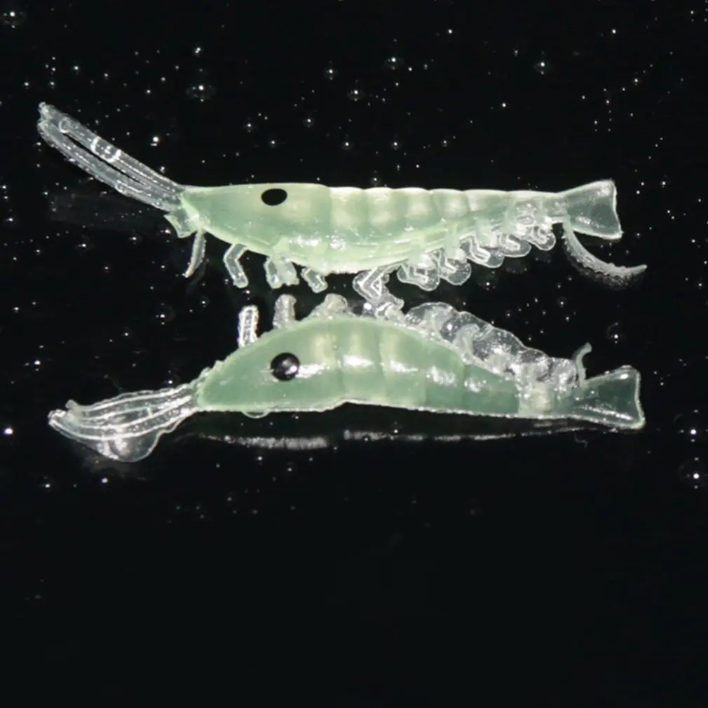 Фото Мини светящаяся травяная креветка щипцы для рыбалки воды 3 см рыболовная