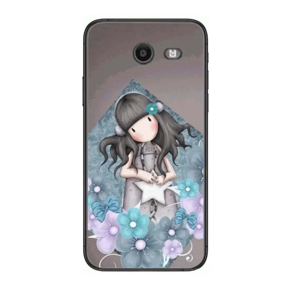 

Santoro Gorjuss case Phone Case Hull For Samsung Galaxy J 4 3 5 6 7 8 EU 2018 Plus 2017 Black Shell Art Cell Cover TPU