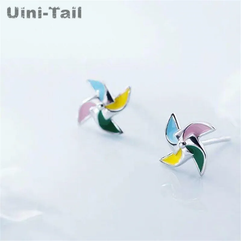 Uini Tail новинка 2019 Стерлинговое Серебро 925 пробы маленькая свежая цветная мельница