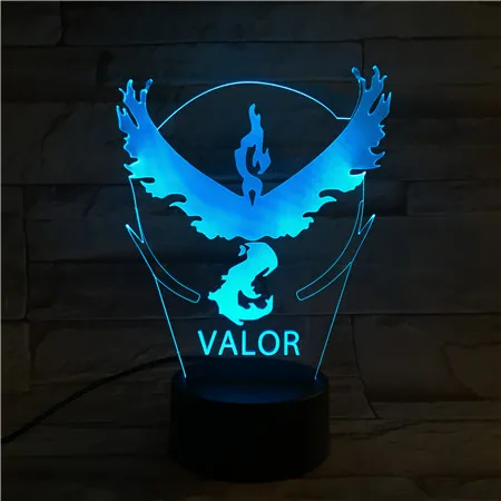 Valor 3D светодиодный ночник лампа подарок другу светильник USB или на батарейках