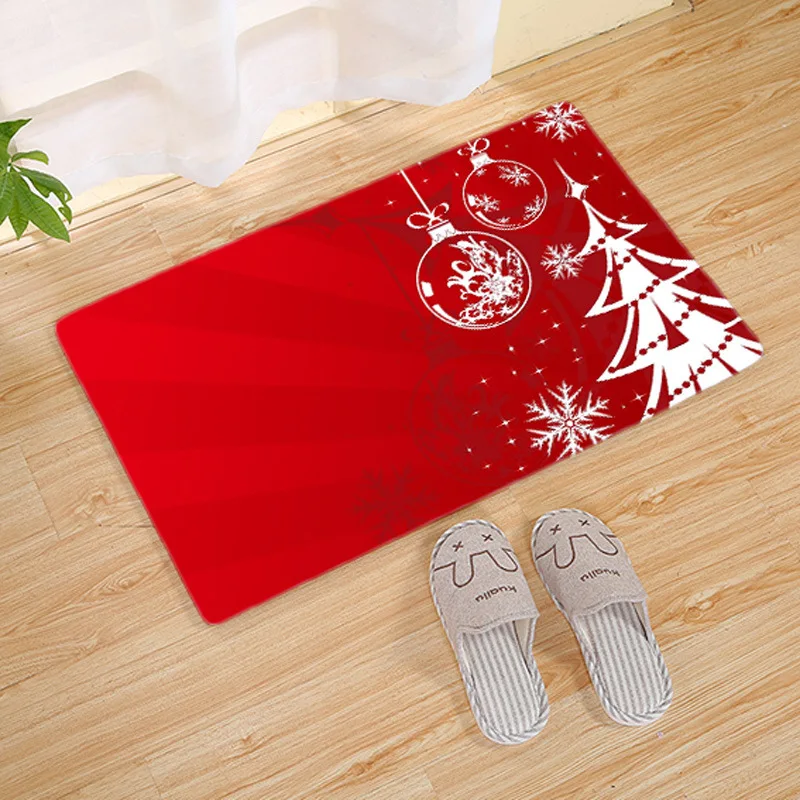 Рождественские ковры домашний декор прикроватный кухонный коврик нескользящий