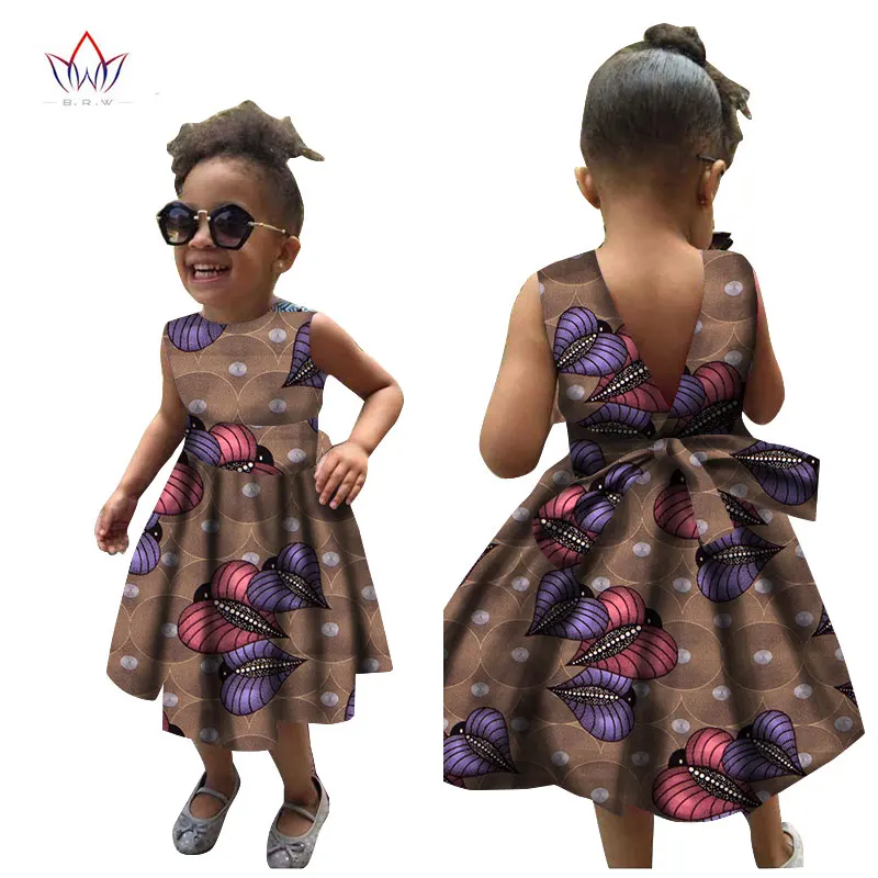 2017 Африканский женская одежда дети Дашики традиционные хлопок Платья для женщин