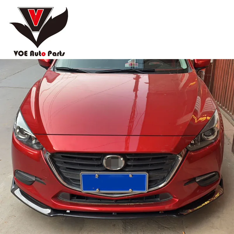 

Axela ABS Plastic 3PCS/SET Car-styling Front Bumper Lip for Mazda Axela 2014 2015 2016