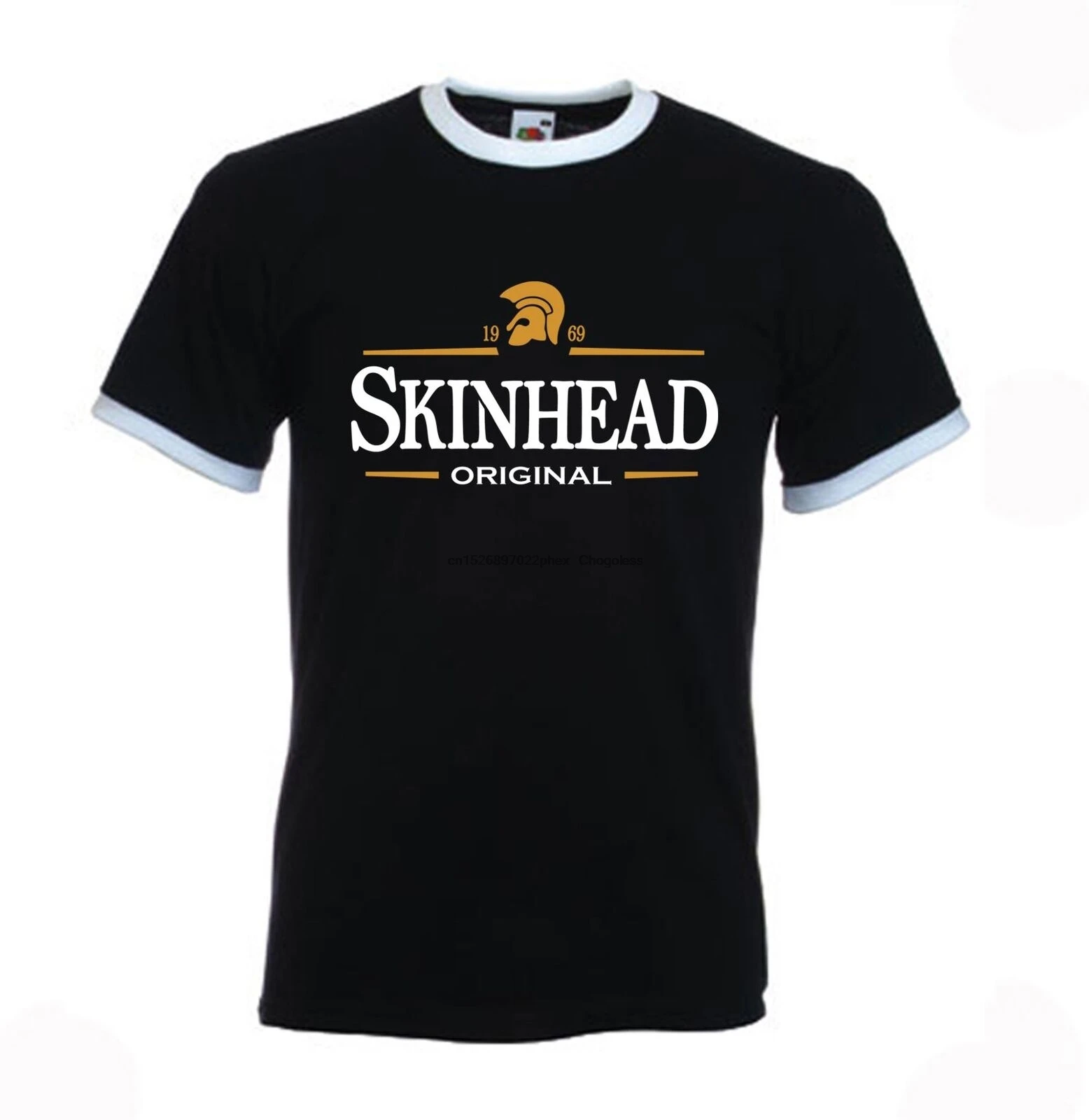 

Skinhead Original Logo Northern Soul Men's Contrast Contrast Ringer T-Shirt
