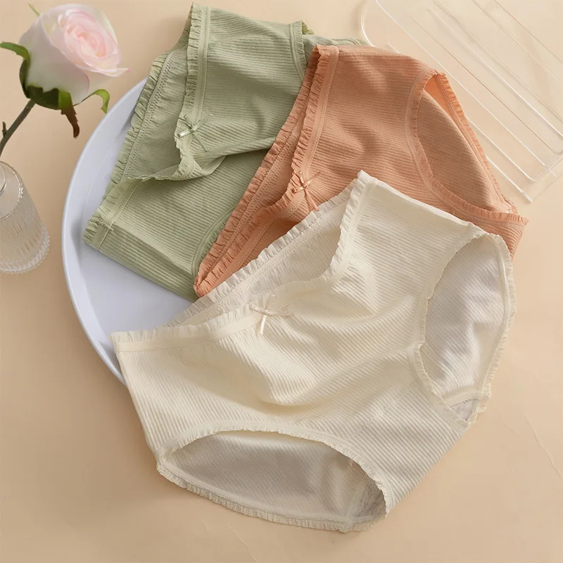 

New Seamless Bow Panties Elastic Comfortable Ladies Briefs Underwear Sweet Breathable Female Underpants