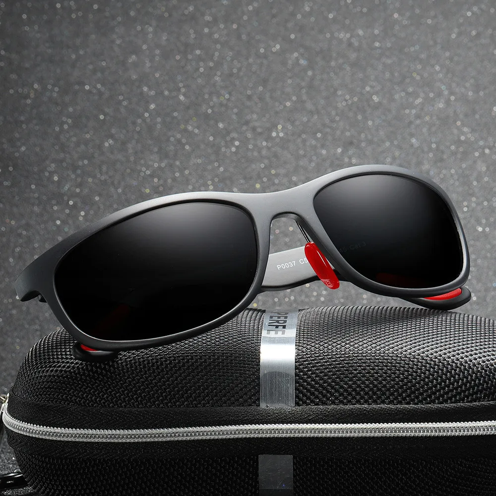 Мужские солнцезащитные очки винтажные из углеродного волокна Овальные