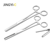 medical surgical instrument leather tube forceps transfusion blood tube clamping forcep reticular flat mouth plier