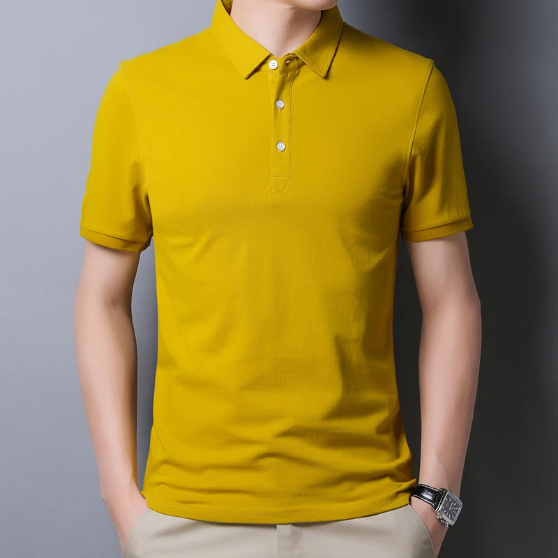 

2020 летняя рубашка поло Мужская хлопковая футболка с коротким рукавом, деловые, повседневные, в клетку Homme Camisa дышащий размера плюс брендовая...