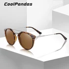Солнцезащитные очки с поляризацией для мужчин и женщин, винтажные круглые темные очки в оправе TAC, TR90, брендовые дизайнерские очки для вождения, UV400, 2022