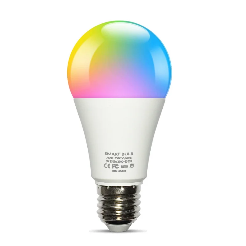Умная лампа B22 E27 WiFi 10 Вт RGB LED используется с Alexa / Google home 85-265 в + таймер регулируемая