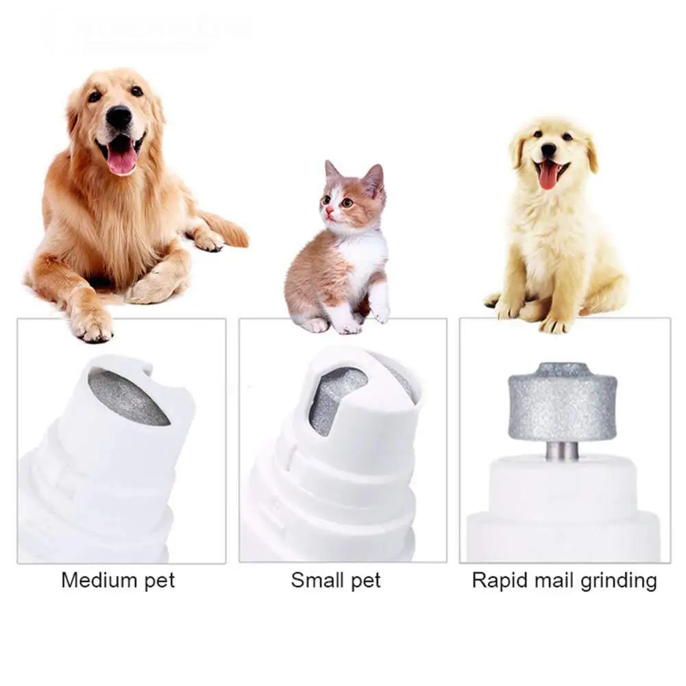 Electric Pet Nail Grinder Painless File Trimmer Polisher Professional Grooming Tool Dogs Cats Claw Paws Clipper For Dog | Дом и сад