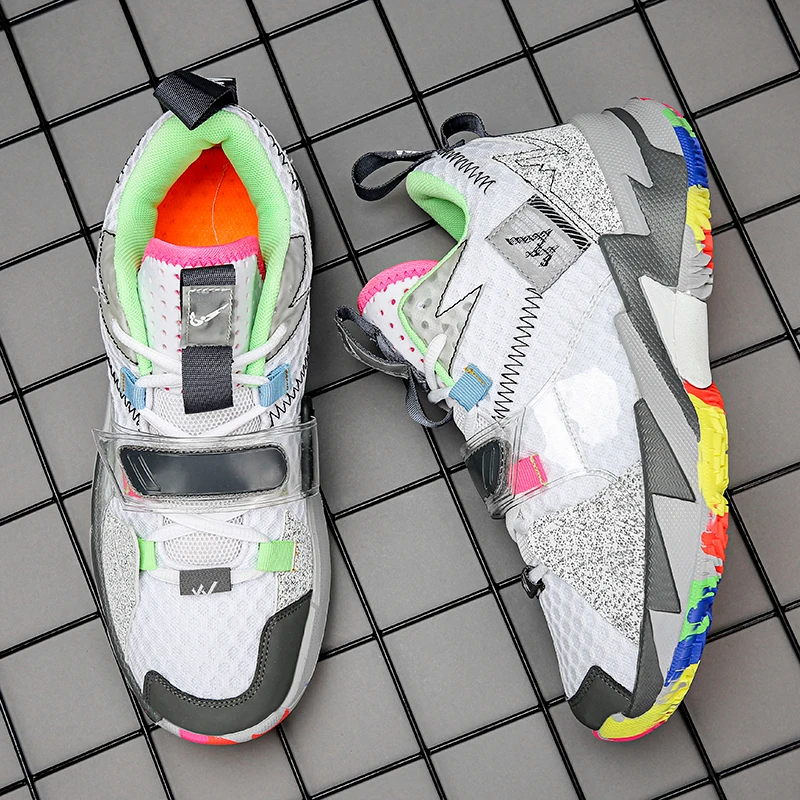 

2021 Sneakers For Men Explosion Basketball Shoes Personality Fashion Sports Shoes Breathable Athletic Running Walking Gym Shoes