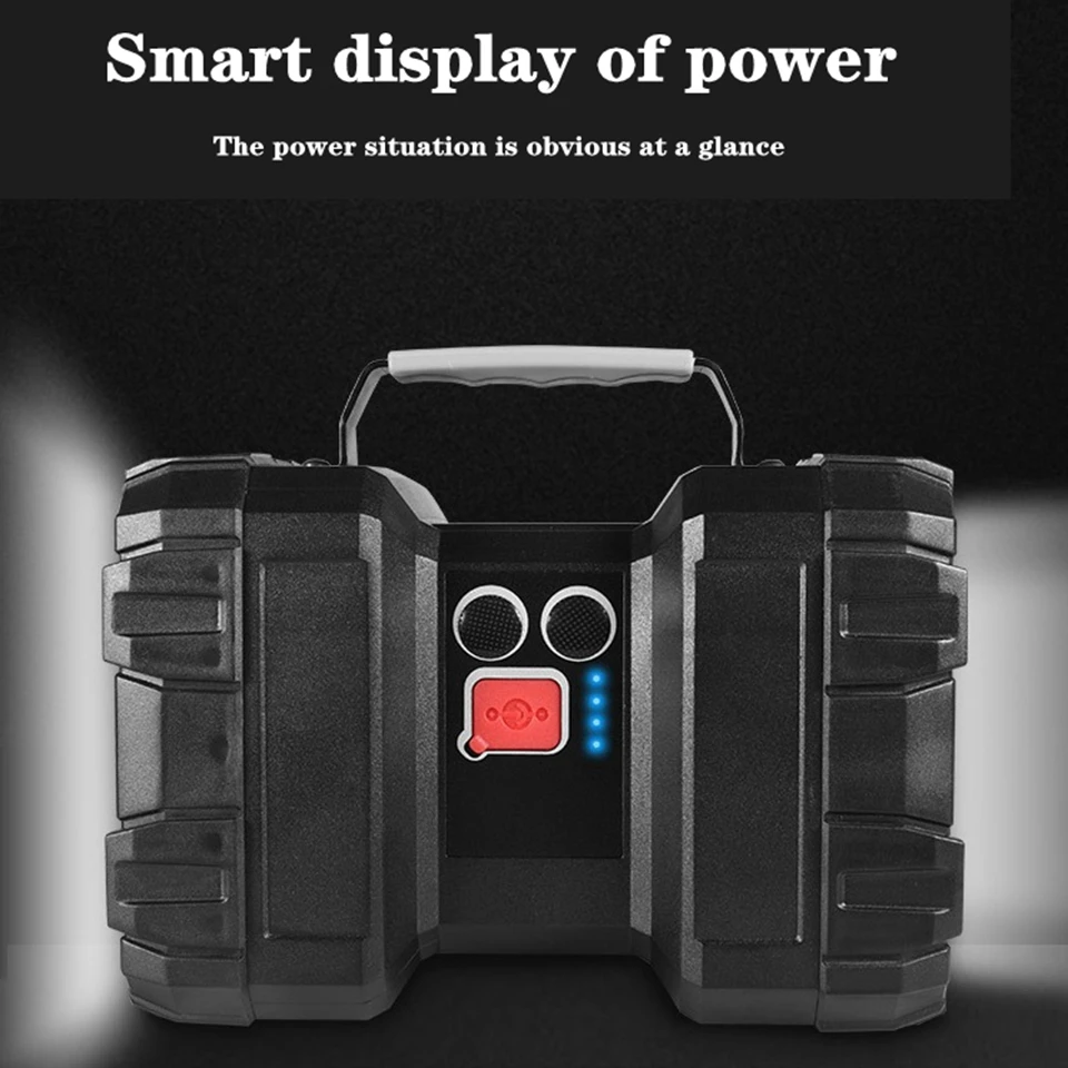 Online High Power Wasserdichte Lade Tragbaren Wilden Angeln Flash Licht Taschenlampen Blendung Scheinwerfer 1000M Doppel Lampen-lichter