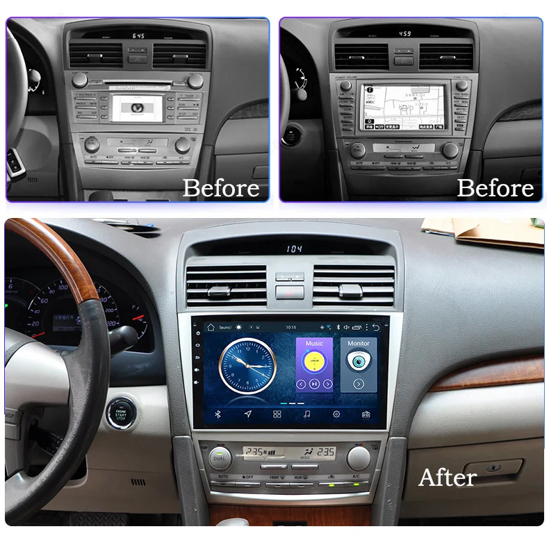 10 1 дюймов Android 8 автомобильный DVD GPS для Toyota camry 2006 2012 навигационная система стерео