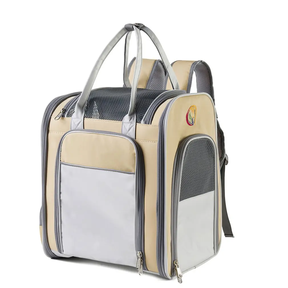 

Модная новая расширенная сумка для домашних животных, дышащий рюкзак из ткани Оксфорд для домашних животных, переносной прочный рюкзак с ко...