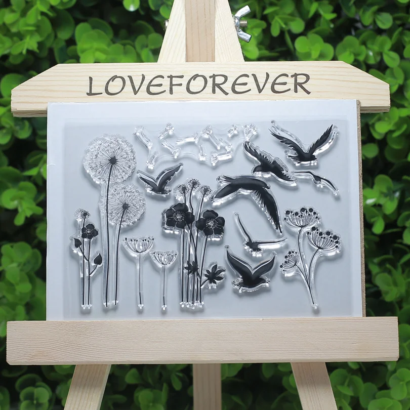 Seagull Одуванчик прозрачные штампы для скрапбукинга/изготовления карт/швейная