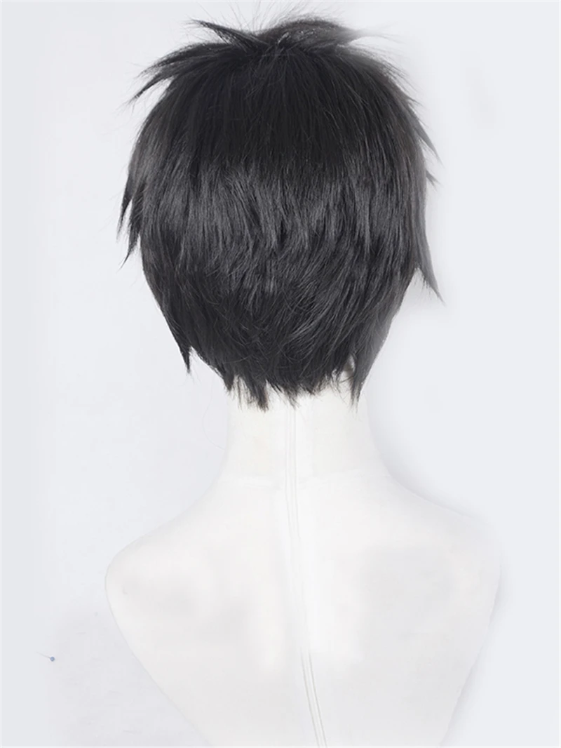 Haikyuu! Парик для косплея хаджим ивайзуми короткие черные прямые Термостойкие