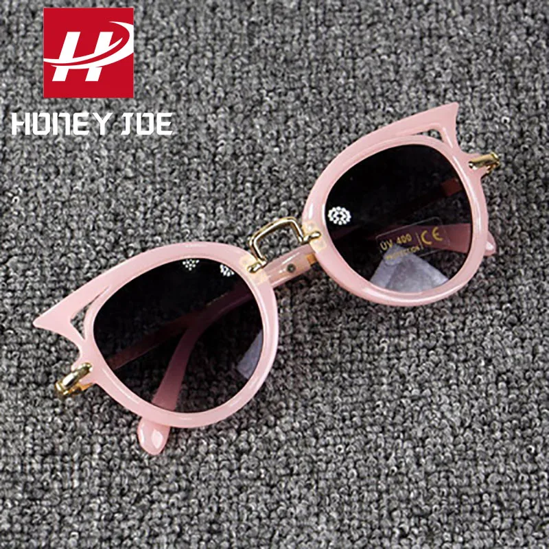 Стильные Детские солнцезащитные очки брендовые дизайнерские детские кошачий