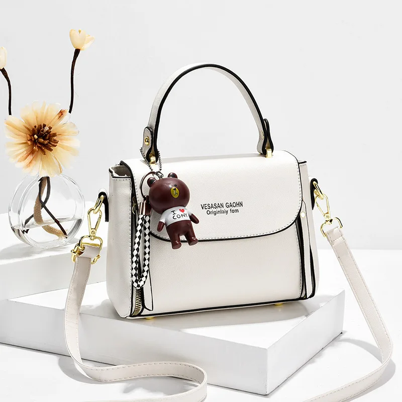 

Осень 2021, новая мягкая кожаная Небольшая Квадратная сумка, женская сумка-мессенджер на одно плечо, косметичка