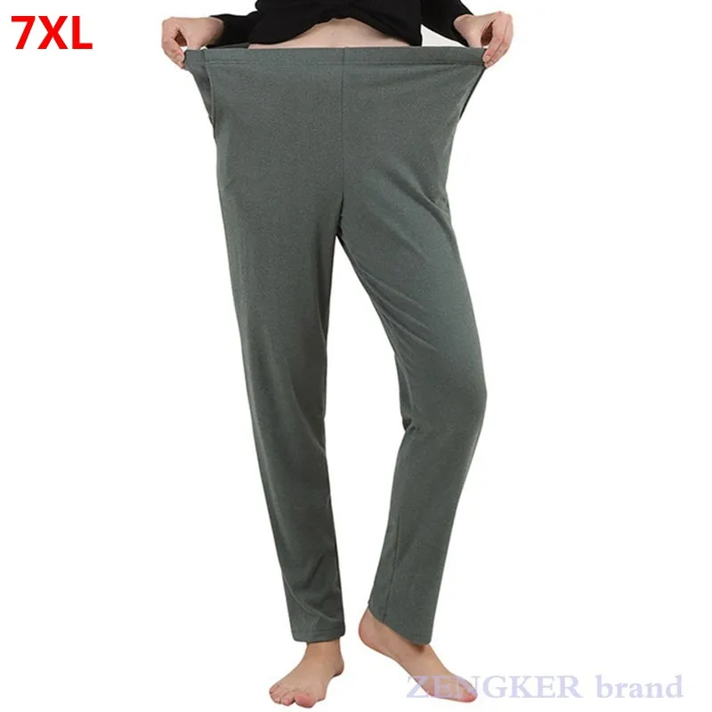 

Autumn winter women's plus size thin fleece stretch home warm warmth leggings high rise leggings Thermal Underwear Bottoms 7xl
