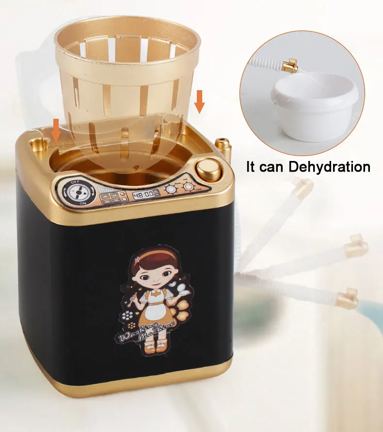 Electric Makeup Brushes Puff Washing Machine Sponge Washer Cleaning Tools Mini Simulation Children's Toy | Красота и здоровье