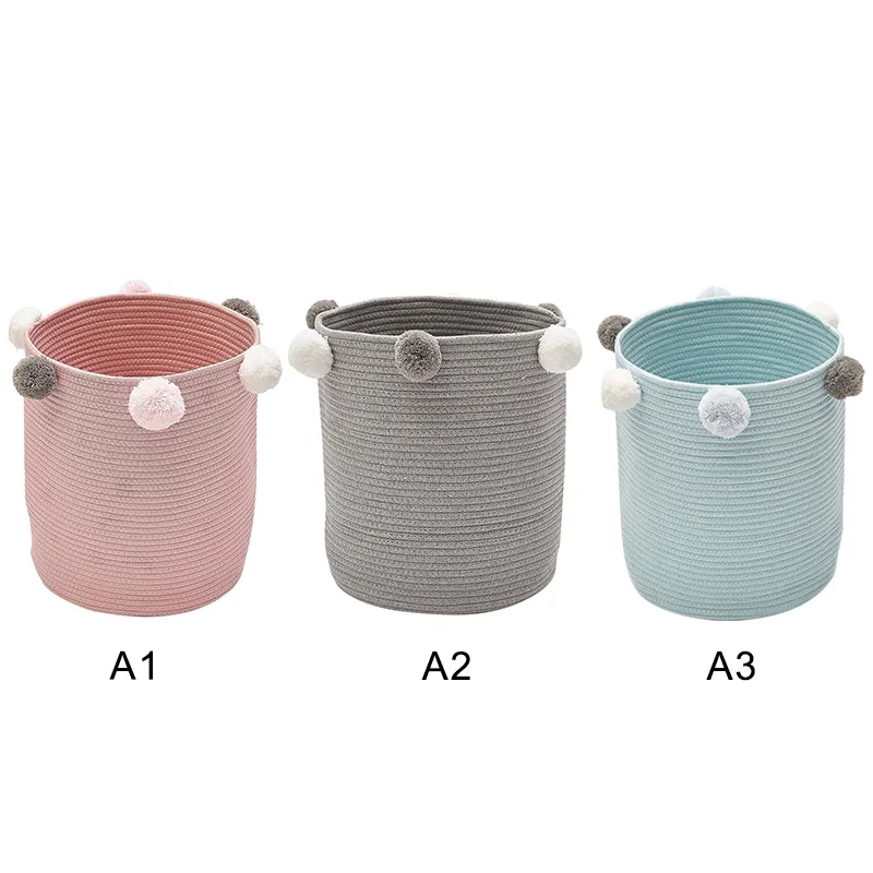 Хлопковая тканая корзина для хранения одежды, детские игрушки, корзина для хранения, Большая складная грязная одежда игрушки и держатель-Органайзер
