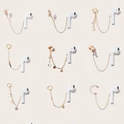 Беспроводная гарнитура для наушников Apple, креативные серьги из сплава с защитой от потери, Bluetooth-гарнитура для наушников airpods