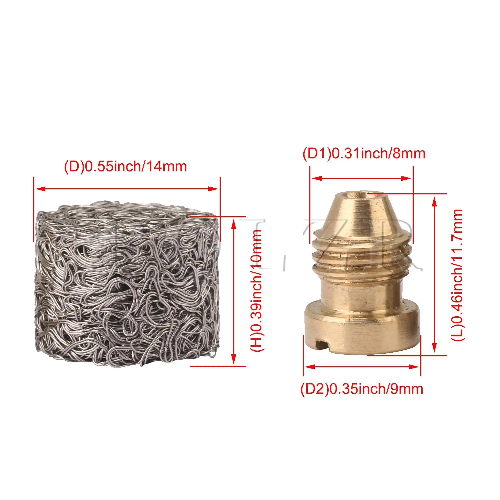 

BQLZR 4pcs External Thread Nozzle and Mesh Filter for Foam Lance 1.1mm Dia