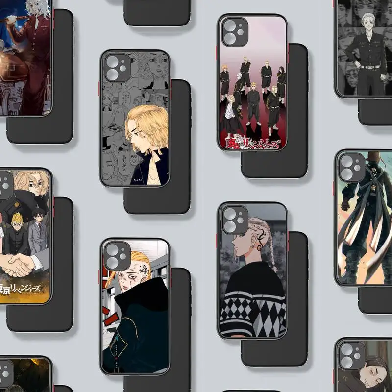 

Anime Tokyo Revengers Phone Case Matte Transparent for iPhone 7 8 11 12 s mini pro X XS XR MAX Plus mobile bags