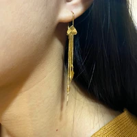 ethnia jewelry italian fashion cooper golden color long tassels female for wedding party hanging earrings