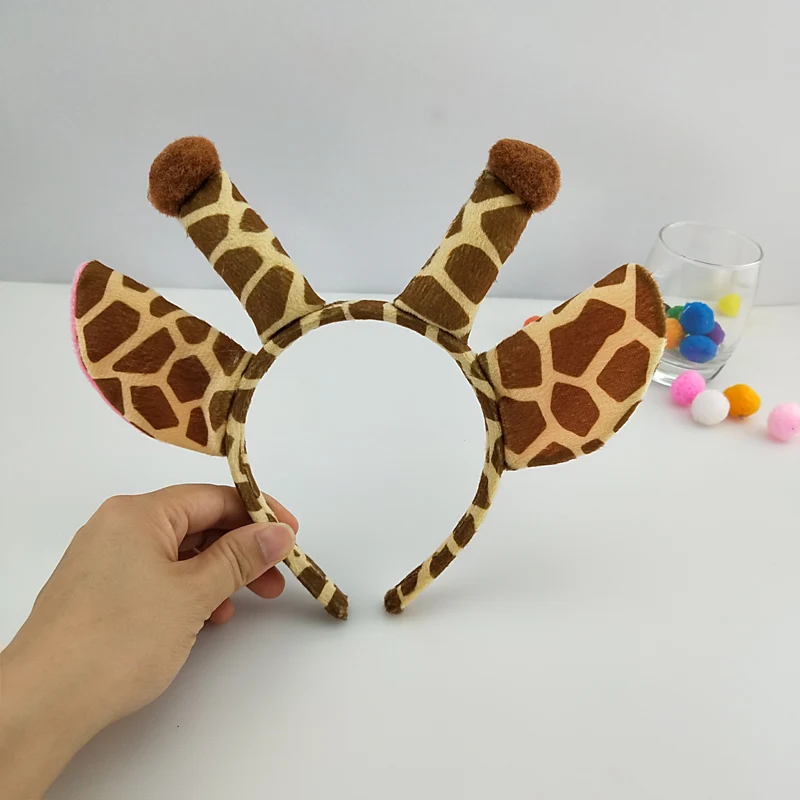 Animal Ear Headband for Children Adult Birthday Party Giraffe Cosplay Costume Halloween Christmas Hair Accessories |