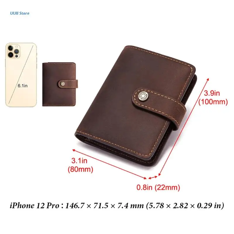 

RFID Blocking Leather Bifold Wallet for Men with Coin Pocket Vintage Business Credit Card Holder