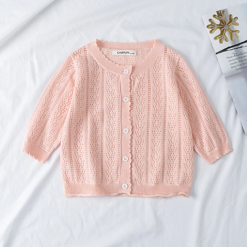 Кардиган для маленьких мальчиков и девочек тонкое пальто вязаный свитер с