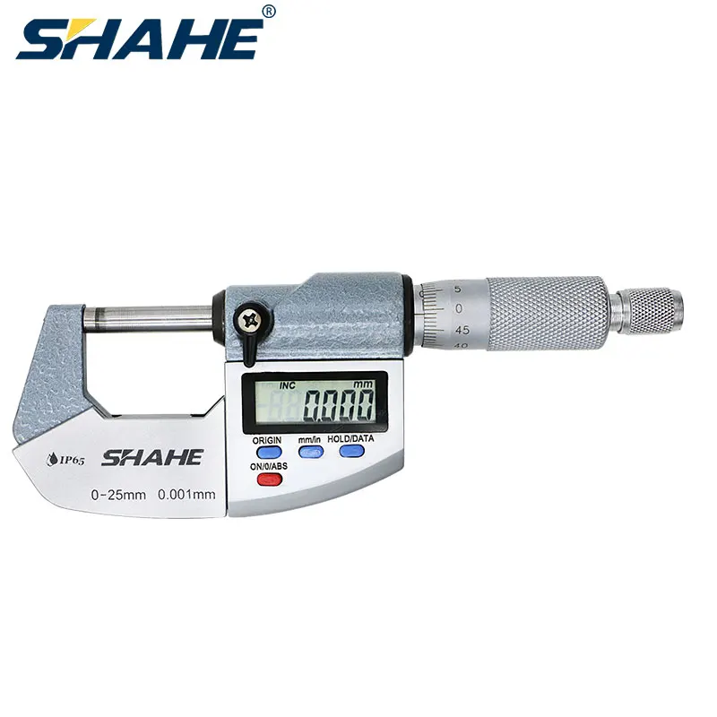 Водонепроницаемый цифровой микрометр SHAHE 0 25 мм IP65 калибр 001 электронный