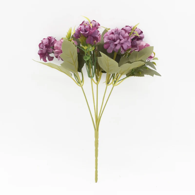 

1 Bunch of Artificial Flowers Hydrangea Bouquet Wedding Holiday Supplies Diy Living Room Decoration flowers Crafts Home decor