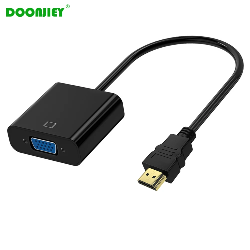 

DOONJIEY HD 1080P HDMI-compatible to VGA adapter converter cable For Xbox PS4 PC laptop TV box to projector display HDTV