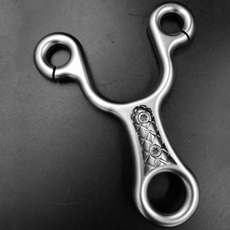 

TC21 titanium alloy CNC high-end traditional round eye patch slingshot non-casting wire cutting slingshot not casting 120-42
