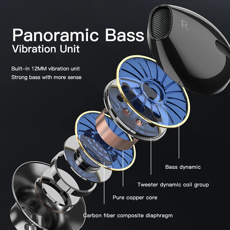 Проводные наушники USB Type C 6D стерео со звуком музыкальная гарнитура для Xiaomi