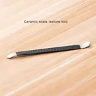 Инструменты для керамики, мастерок из нержавеющей стали, весы дракона, рыбы, искусственная резьба, текстура, ремесла, керамические полимерные инструменты для выскабливания