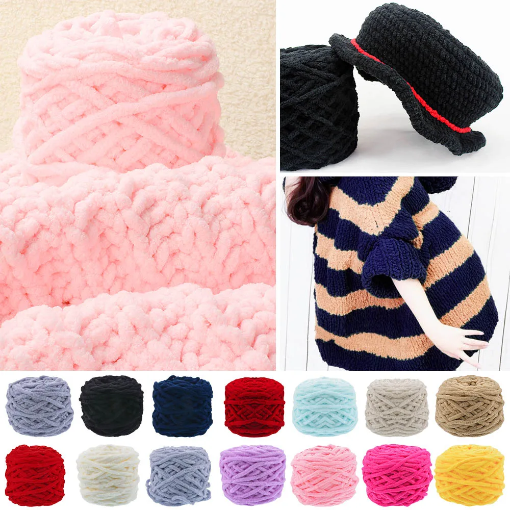DIY Scarf Slipper Hat Line Soft Yarn 7-8MM Diameter Single Strand Coarse Wool Needle Blanket Knitting Chunky Towelling New | Дом и сад