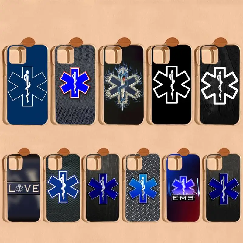 

EMT EMS Medical Rescue Phone Case for iPhone 8 7 6S Plus X 5S SE 2020 XR 11 12 mini pro XS MAX