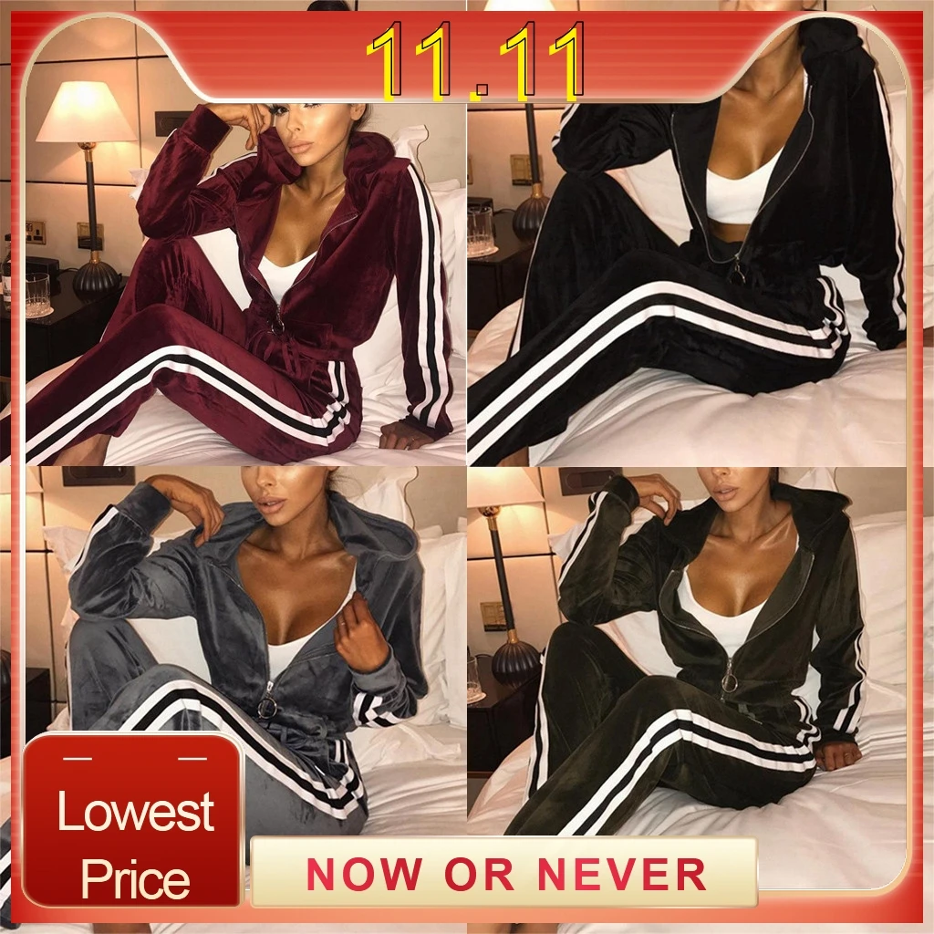 Женский спортивный костюм комплект из 2 предметов толстовки с длинным рукавом