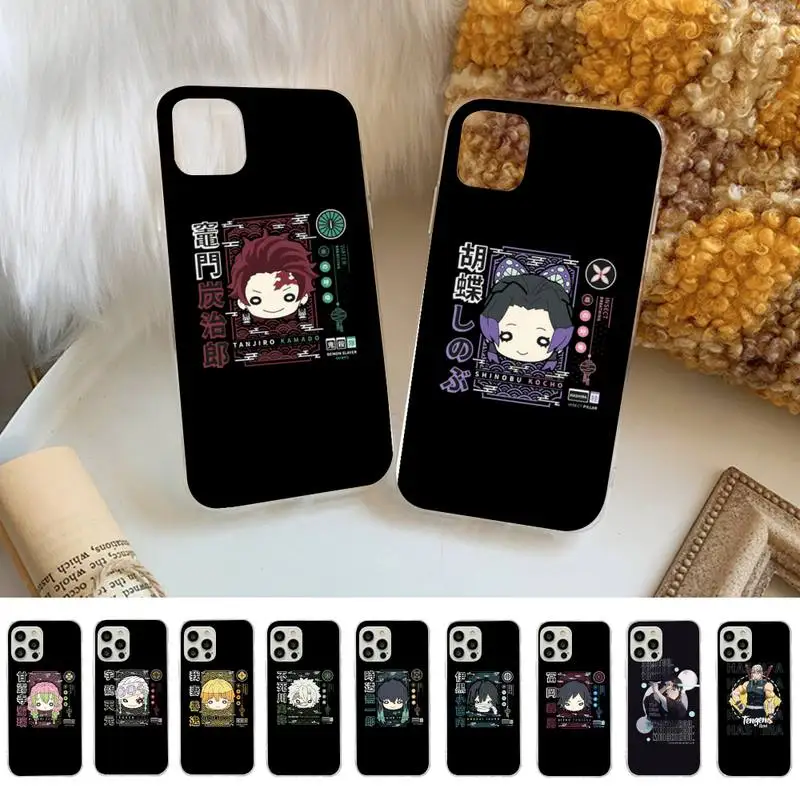

Cartoon Japan Anime Demon Slayer Phone Case for iphone 13 11 12 pro XS MAX 8 7 6 6S Plus X 5S SE 2020 XR case