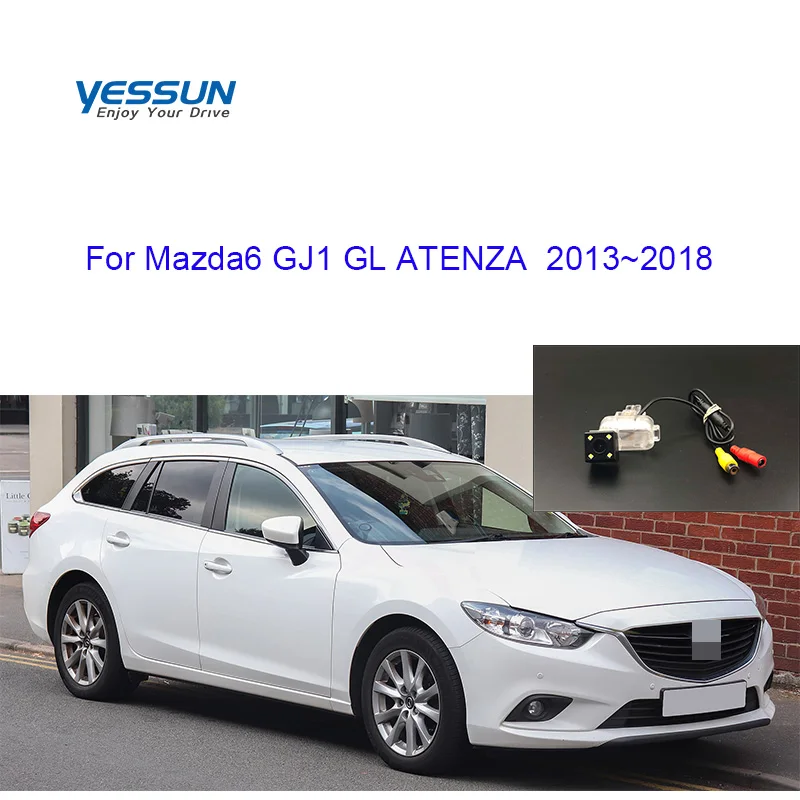 Камера заднего вида Yessun для Mazda 6 Mazda6 M6 GJ1 GL ATENZA MK3 2013 2014 2015 2016 2017 2018 парковочная
