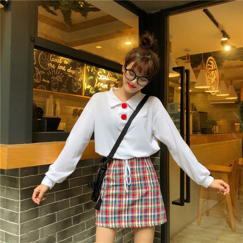 

Women Fashion Autumn Winter Solid Color Loose Long Sleeve Casual Simple Wild Short Sweatshirts