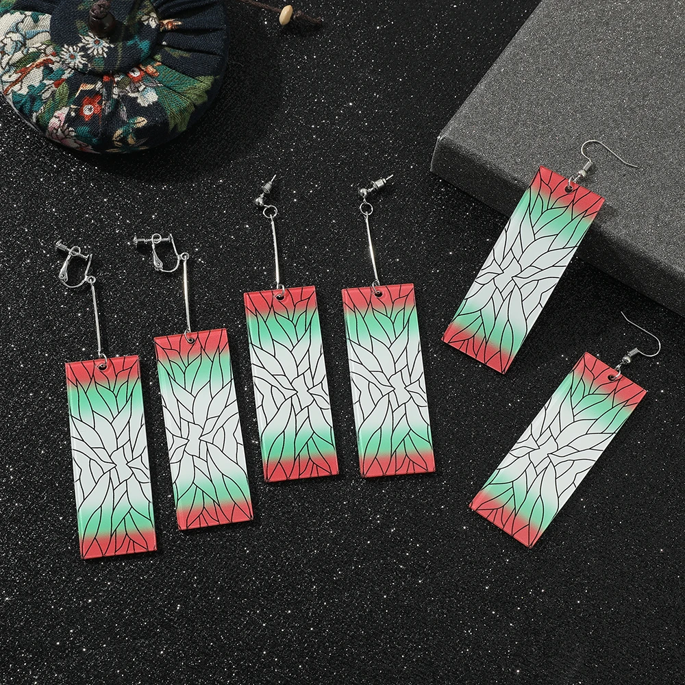 Женские акриловые серьги-гвоздики с аниме рассекающие демонов |