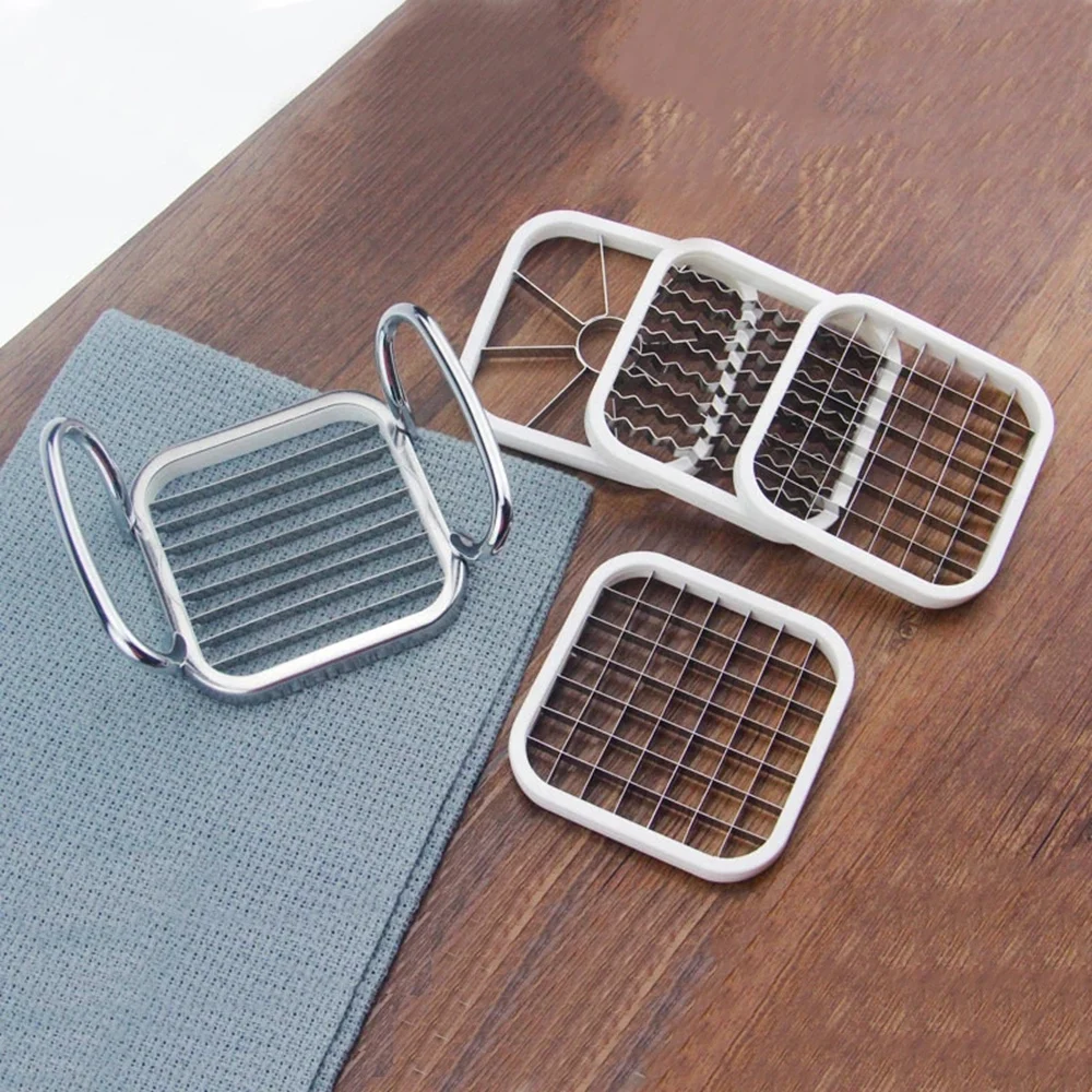

5pcs Kitchen Gadget Multifunctional Creative Vegetable Fruit Cutter Stainless Steel Apple Potato French Fry Kitchen Accessories