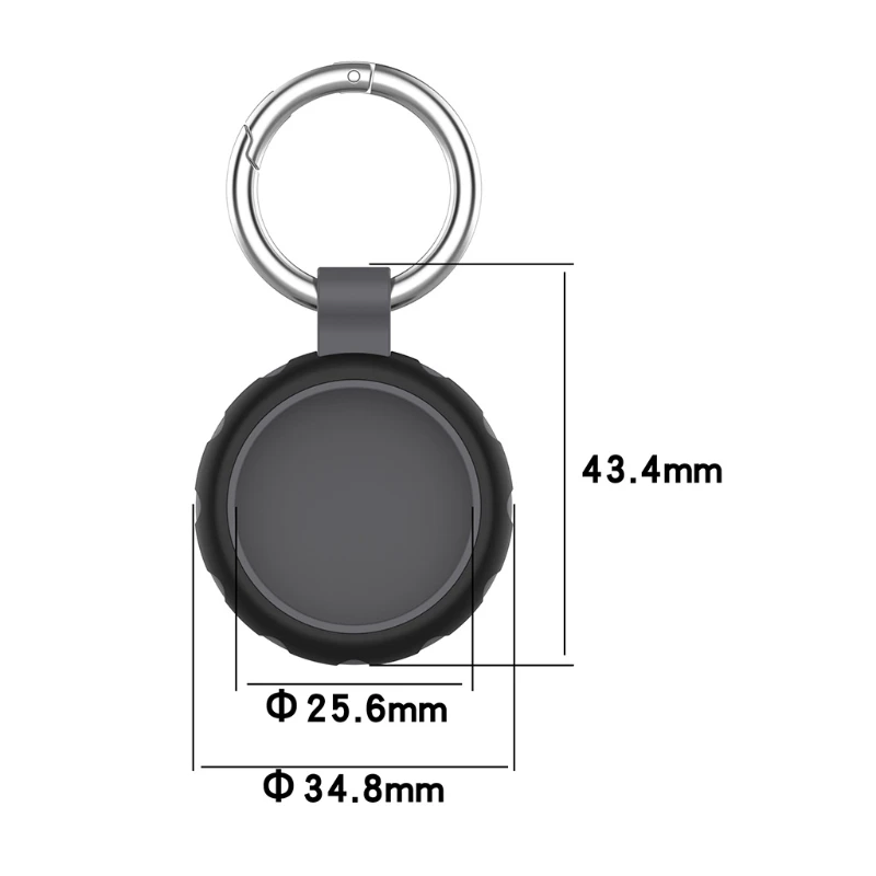 Protective Cover for AirTag Case with Key Chain Ring For -Apple Locator Tracker Anti-lost Device Anti-Fall Case Shell