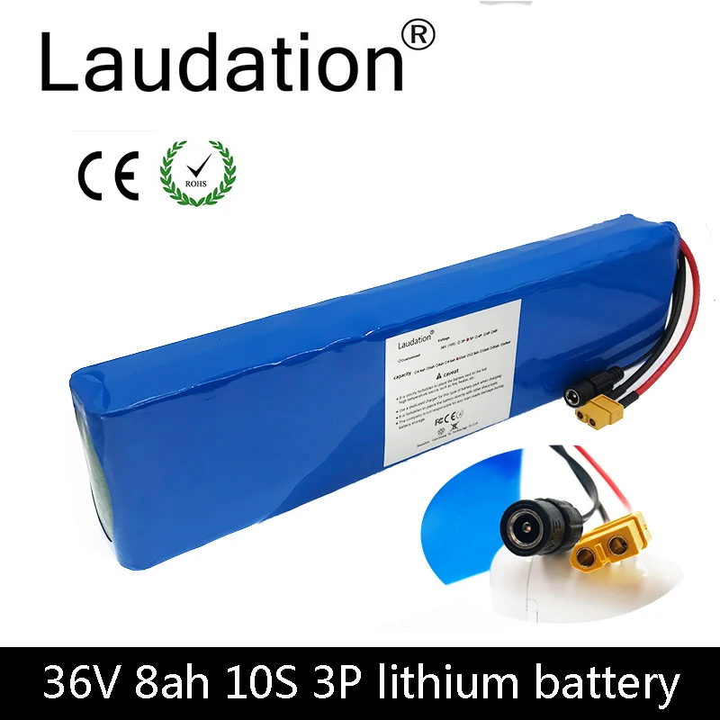 Laudation 36V 8ah литиевая батарея электрического велосипеда 10S3P 36 вольт 7800mah 18650 Аккумулятор для 500W E ремень велосипеда 15A bms
