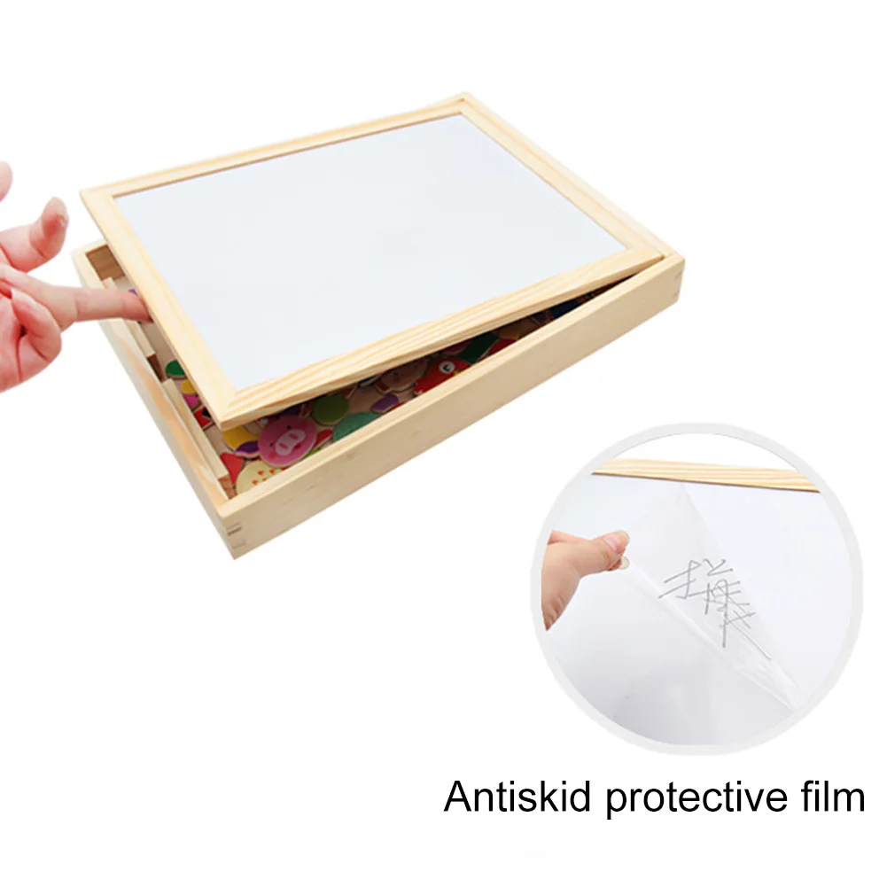 Easel Gift Games Sketchpad Drawing Toy Set Wooden Jigsaw Magnetic Board Kids Chalkboard Writing Children Learning Double Face | Игрушки и